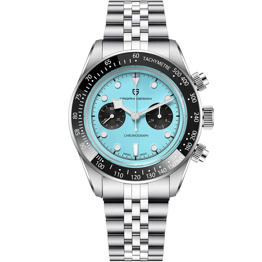 PAGANI DESIGN Panda Luxury Men’s Chronograph – Sapphire AR, Ceramic Bezel & Waterproof Elegance