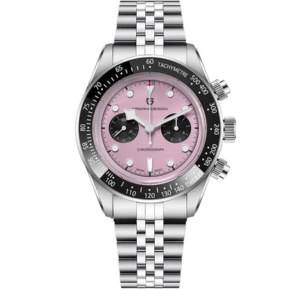 PAGANI DESIGN Panda Luxury Men’s Chronograph – Sapphire AR, Ceramic Bezel & Waterproof Elegance